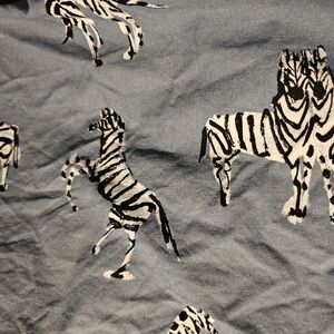 Zebra Print Blue Fabric